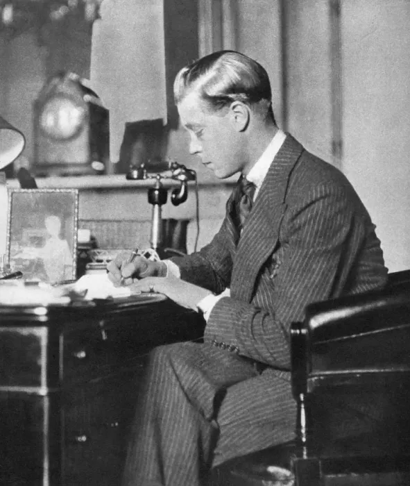Framed Print : King Edward VIII at work, 1936