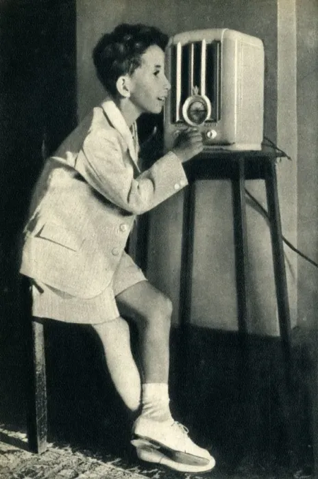 Framed Print : King Faisal of Iraq listening to a broadcast prepared for his birthday by the BBC, 1942 Framed Print : King Faisal of Iraq listening to a broadcast prepared for his birthday by the BBC, 1942