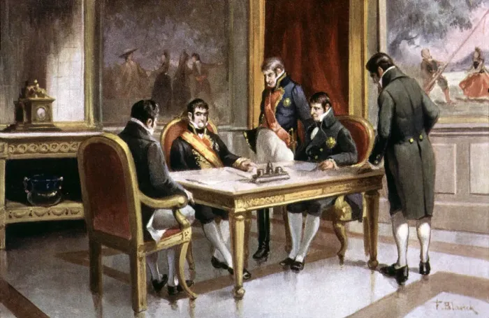 Framed Print : King Ferdinand VII conceiving a coup d etat against the Constitution in 1822 Framed Print : King Ferdinand VII conceiving a coup d etat against the Constitution in 1822