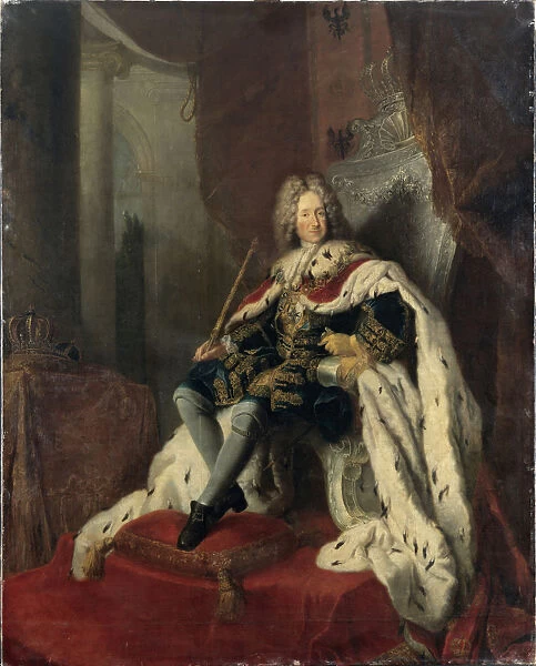 King Frederick I on the silver throne, ca 1712. Creator: Pesne, Antoine (1683-1757)