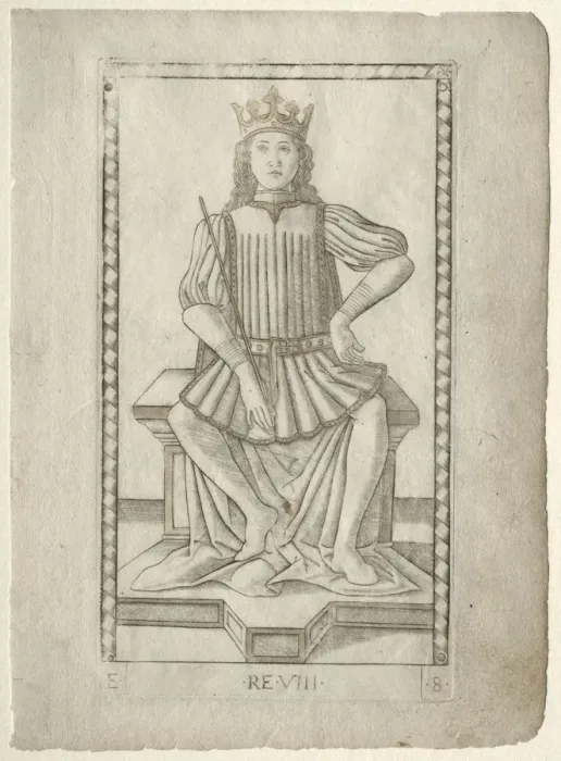 Framed Print : The King (from the Tarocchi, series E: Conditions of Man, #8), before 1467. Creator Framed Print : The King (from the Tarocchi, series E: Conditions of Man, #8), before 1467. Creator