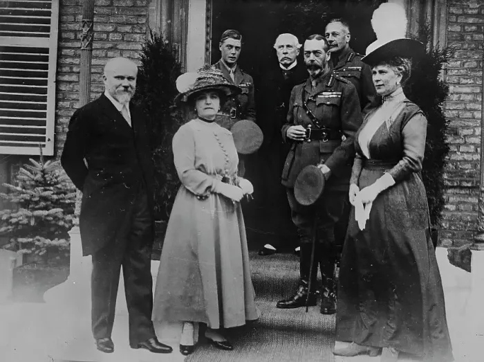 Framed Print : King Geo. Poincare & wives, 10 Jul 1917. Creator: Bain News Service. King Geo. Poincare & wives, 10 Jul 1917. Creator: Bain News Service Framed Print : King Geo. Poincare & wives, 10 Jul 1917. Creator: Bain News Service. King Geo. Poincare & wives, 10 Jul 1917. Creator: Bain News Service