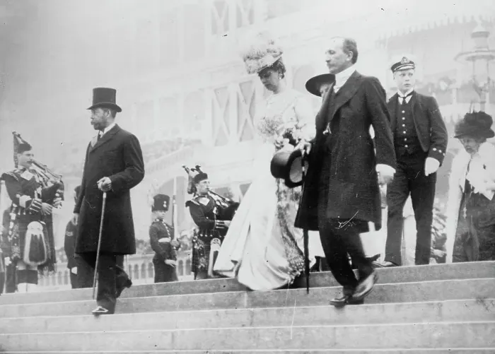Framed Print : King Geo. Queen Mary, Earl Plymouth, Prince of Wales at opening Festival of Empire, 1912. Creator: Bain News Service Framed Print : King Geo. Queen Mary, Earl Plymouth, Prince of Wales at opening Festival of Empire, 1912. Creator: Bain News Service