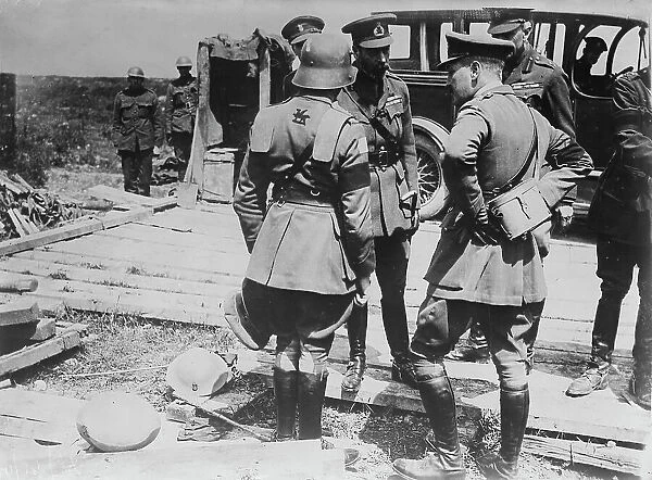 King Geo. sees German armor, 11 Jul 1917. Creator: Bain News Service