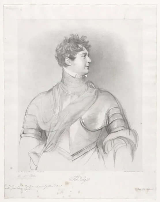 Framed Print : The King, George IV of Great Britain. Creator: Richard James Lane (British, 1800-1872)