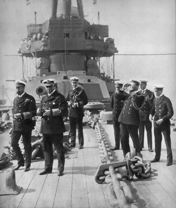 Framed Print : King George V aboard HMS Neptune, 1910s (1935) Framed Print : King George V aboard HMS Neptune, 1910s (1935)
