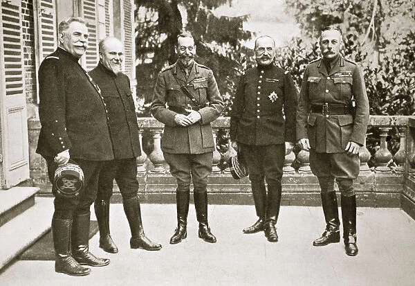 King George V in France, World War I, 1916