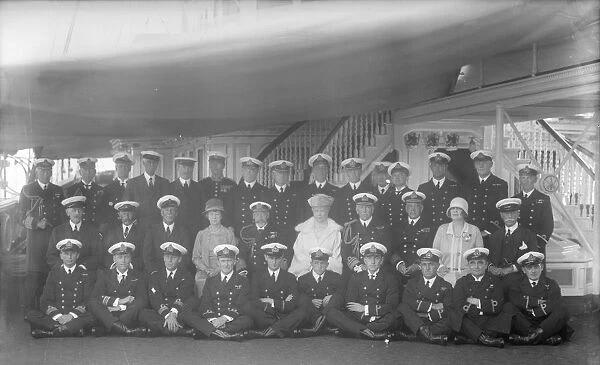 King George V, Queen Mary on board HMY Victoria and Albert, 1927