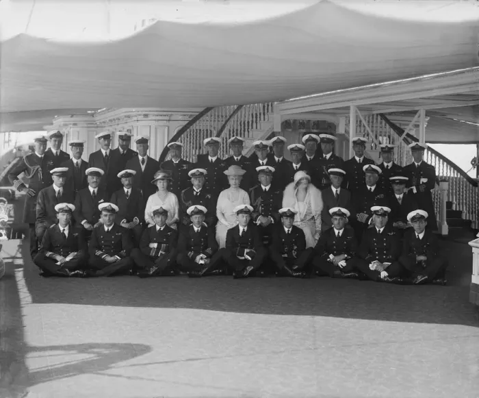 Framed Print : King George V and Queen Mary on board HMY Victoria and Albert, 1924. Creator Framed Print : King George V and Queen Mary on board HMY Victoria and Albert, 1924. Creator