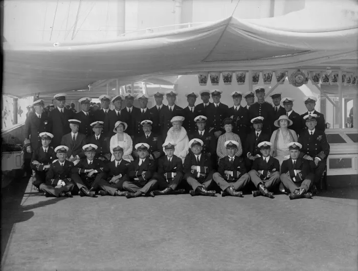 Framed Print : King George V and Queen Mary on board HMY Victoria and Albert, 1933. Creator Framed Print : King George V and Queen Mary on board HMY Victoria and Albert, 1933. Creator