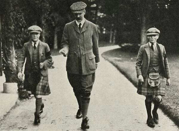 King George VI and the Ex-King Edward VIII with Mr. Hansel Their Tutor, 1911, 1937