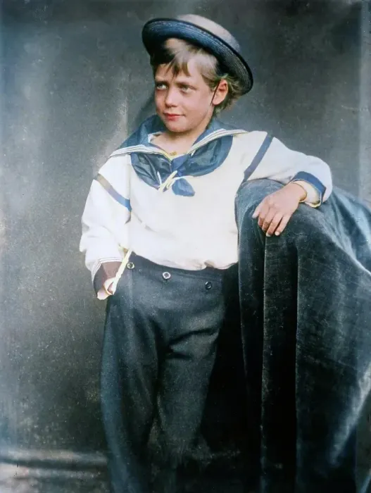Framed Print : King George as young boy, 1870, 1911. Creator: Bain News Service Framed Print : King George as young boy, 1870, 1911. Creator: Bain News Service