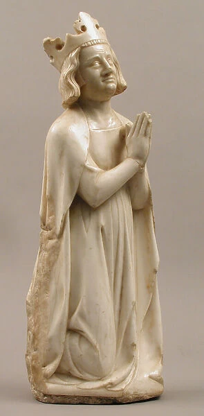 King, from a group of Donor Figures including a King, Queen, and Prince, French, ca. 1350