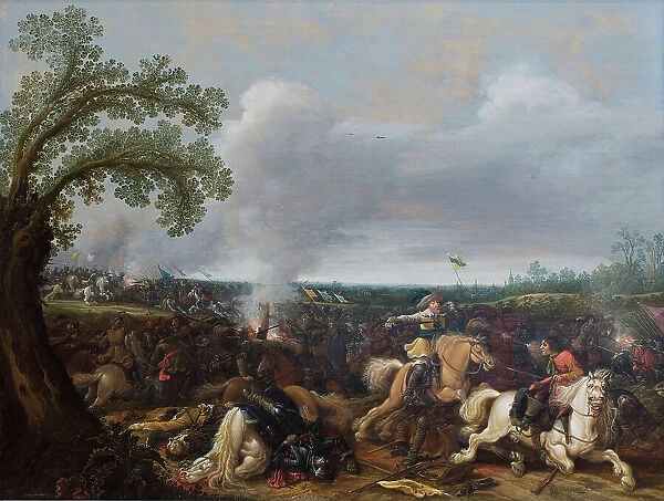King Gustav II Adolf of Sweden at the Battle by Lützen November 16th, 1632, 1634. Creator: Jan Asselijin
