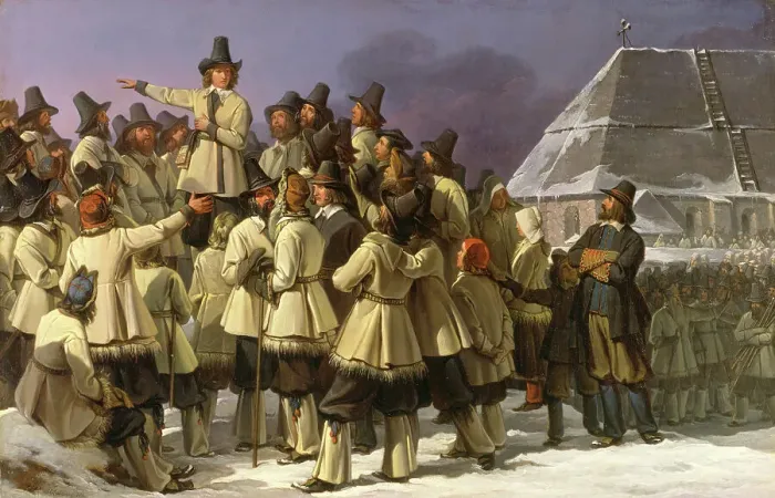Framed Print : King Gustav Vasa of Sweden Addressing Men from Dalarna in Mora, 1836. Creator: Johan Gustaf Sandberg Framed Print : King Gustav Vasa of Sweden Addressing Men from Dalarna in Mora, 1836. Creator: Johan Gustaf Sandberg