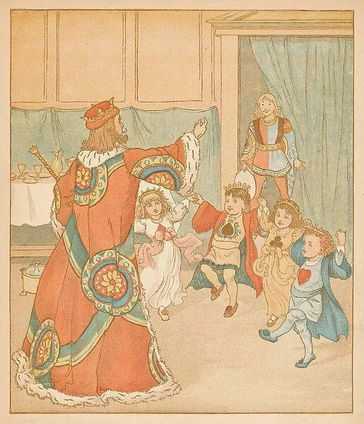 The King of Hearts, Called for those Tarts, 1880. Creator: Randolph Caldecott