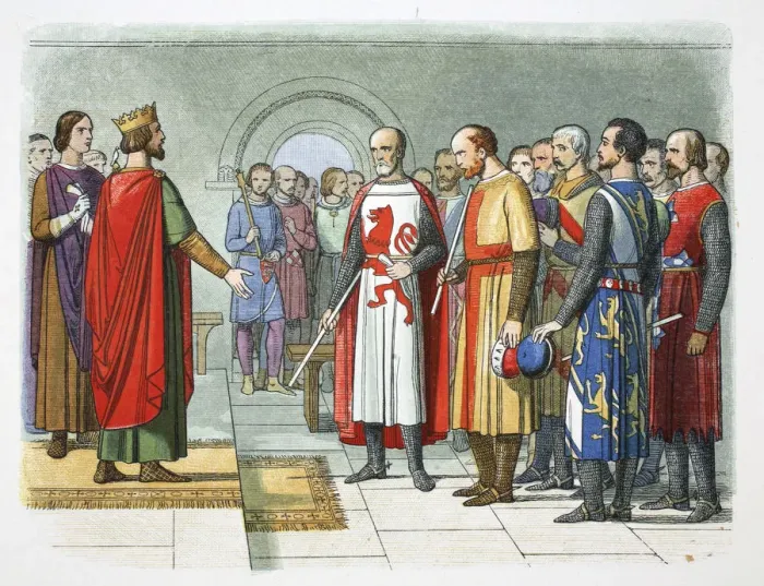 Framed Print : King Henry III and his Parliament, Westminster, 1258 (1864) Framed Print : King Henry III and his Parliament, Westminster, 1258 (1864)