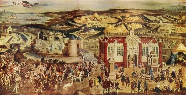 King Henry VIII. Meeting... Francis at the... Field of the Cloth of Gold, 1520, (c1930)