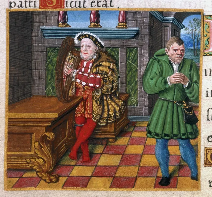 Framed Print : King Henry Vlll with harp, (c1540-c1600?). Creator: Unknown Framed Print : King Henry Vlll with harp, (c1540-c1600?). Creator: Unknown