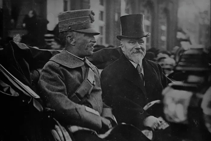 Framed Print : King of Italy & Raymond Poincare, 1918. Creator: Bain News Service Framed Print : King of Italy & Raymond Poincare, 1918. Creator: Bain News Service