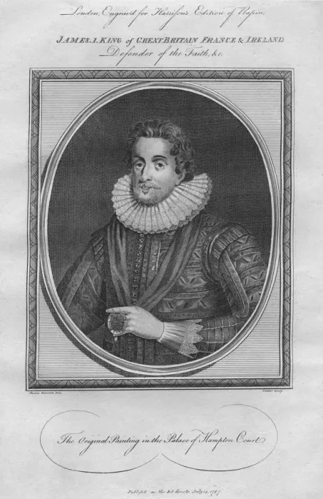 Framed Print : King James I, 1787 Framed Print : King James I, 1787