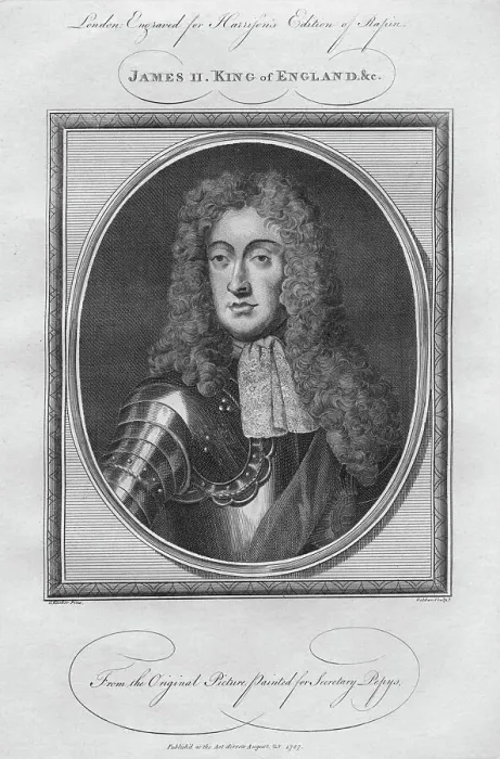 Framed Print : King James II, 1787 Framed Print : King James II, 1787