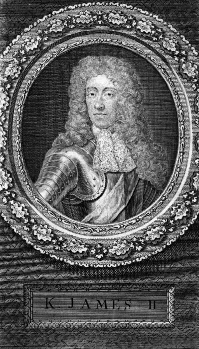 Framed Print : King James II of England, (18th century). Artist: George Vertue Framed Print : King James II of England, (18th century). Artist: George Vertue