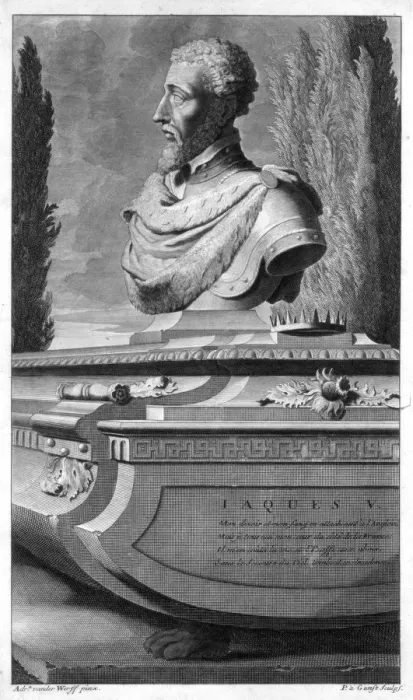 Framed Print : King James V of Scotland (1512-1542), c18th century. Artist: Gunst Framed Print : King James V of Scotland (1512-1542), c18th century. Artist: Gunst