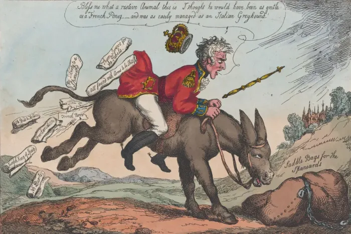 Framed Print : King Joe on his Spanish Donkey, August 27, 1808. August 27, 1808 Framed Print : King Joe on his Spanish Donkey, August 27, 1808. August 27, 1808