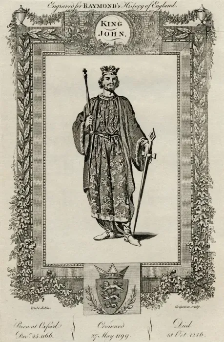 Framed Print : King John, (1166-1216), c1787 Framed Print : King John, (1166-1216), c1787