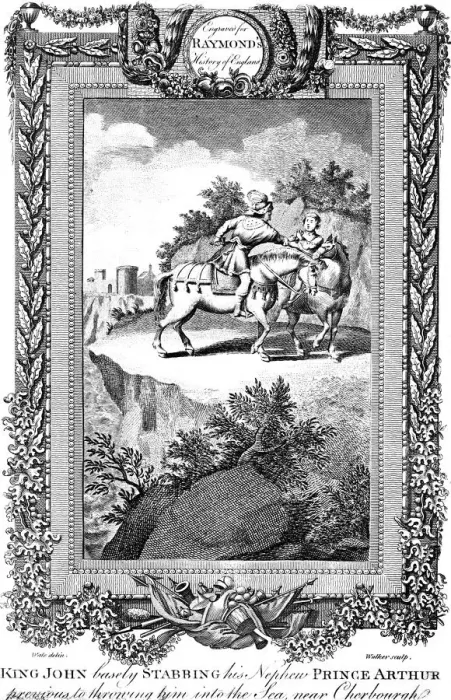Framed Print : King John (1167-1216) stabbing his nephew Prince Arthur, 19th century. Artist: Walker Framed Print : King John (1167-1216) stabbing his nephew Prince Arthur, 19th century. Artist: Walker