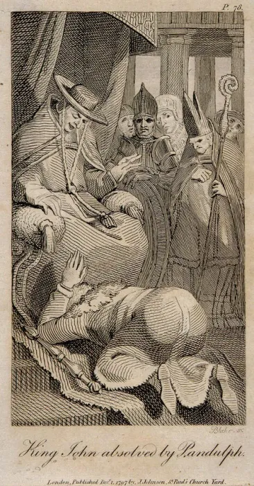 Framed Print : King John absolved by Pandulph (After Henry Fuseli), 1798. Artist: Blake, William (1757-1827) Framed Print : King John absolved by Pandulph (After Henry Fuseli), 1798. Artist: Blake, William (1757-1827)