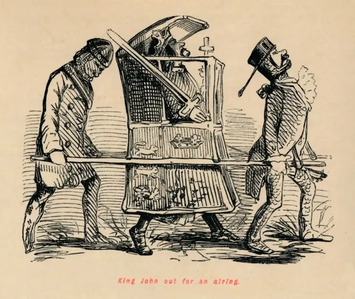 Framed Print : King John out for an airing, c1860, (c1860). Artist: John Leech Framed Print : King John out for an airing, c1860, (c1860). Artist: John Leech