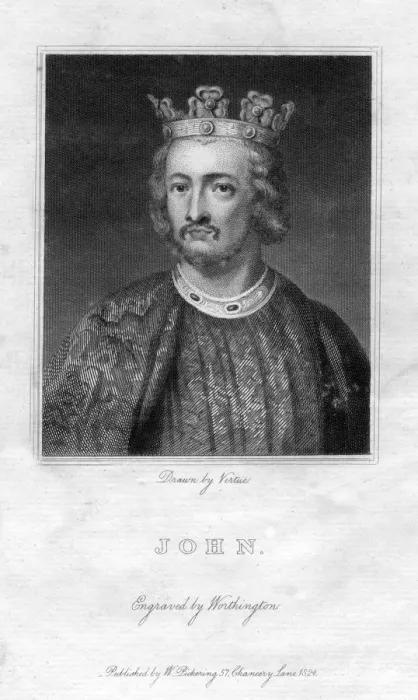 Framed Print : King John of England, (1824). Artist: Worthington Framed Print : King John of England, (1824). Artist: Worthington