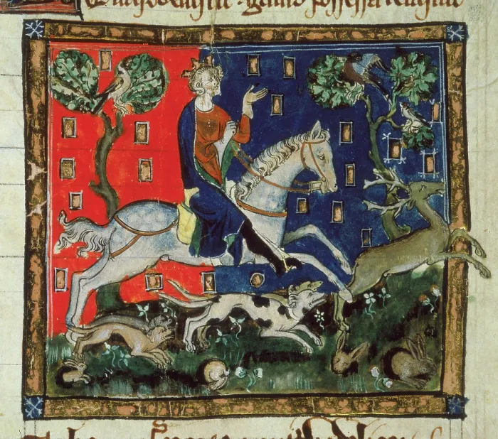 Framed Print : King John hunting, 14th century. Creator: Unknown Framed Print : King John hunting, 14th century. Creator: Unknown