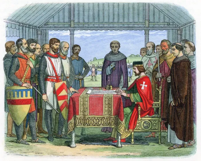 Framed Print : King John signing the Magna Carta at Runnymede, Surrey, 15 June 1215 (1864) Framed Print : King John signing the Magna Carta at Runnymede, Surrey, 15 June 1215 (1864)