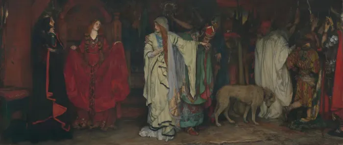 Framed Print : King Lear, Act I, Scene I, 1898. Creator: Edwin Austin Abbey Framed Print : King Lear, Act I, Scene I, 1898. Creator: Edwin Austin Abbey