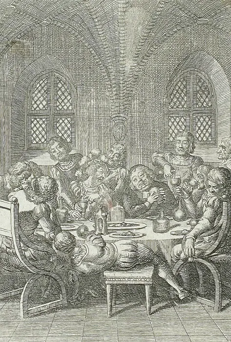 Framed Print : A King Making Merry, 1794. Creator: Daniel Nikolaus Chodowiecki Framed Print : A King Making Merry, 1794. Creator: Daniel Nikolaus Chodowiecki