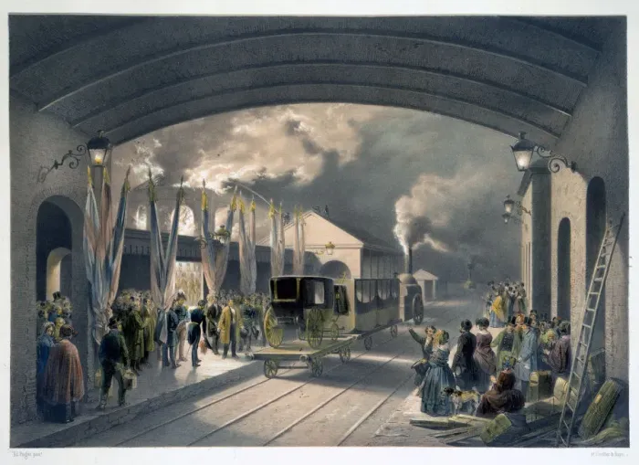 Framed Print : The King at New Cross Station, 1844 Framed Print : The King at New Cross Station, 1844