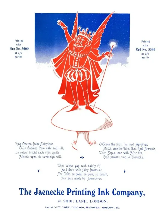 Framed Print : King Oberon - The Jaenecke Printing Ink Company, 1907 Framed Print : King Oberon - The Jaenecke Printing Ink Company, 1907
