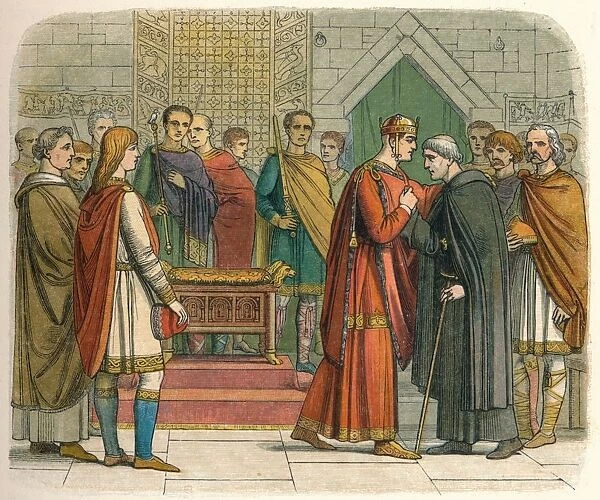 The King pays court to the English leaders, c1066 (1864). Artist: James William Edmund Doyle