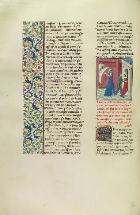 Framed Print : King Peter of Aragon on his Deathbed, c1387; Chroniques (Book Three), about 1480-1483. Creator: Master of the Copenhagen Caesar Framed Print : King Peter of Aragon on his Deathbed, c1387; Chroniques (Book Three), about 1480-1483. Creator: Master of the Copenhagen Caesar