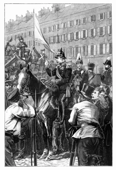 Framed Print : The King of Prussia Addressing the Berliners, 1848, (1900). Artist: William Barnes Wollen Framed Print : The King of Prussia Addressing the Berliners, 1848, (1900). Artist: William Barnes Wollen