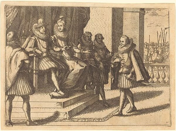 King and Queen in Consultation about the Turks, 1612. Creator: Jacques Callot