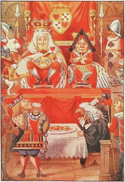 The King and Queen of Hearts were seated on their throne when they arrived, 1911. Creator: Tenniel, Sir John (1820-1914)