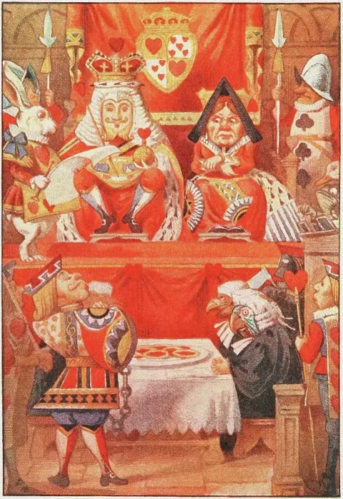 Framed Print : The King and Queen of Hearts were seated on their throne when they arrived, 1911. Creator: Tenniel, Sir John (1820-1914) Framed Print : The King and Queen of Hearts were seated on their throne when they arrived, 1911. Creator: Tenniel, Sir John (1820-1914)