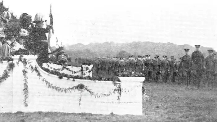 Framed Print : The King reviewing the West Lancashire Territorial Division: the march past, 1909. Creator: Sport & General Framed Print : The King reviewing the West Lancashire Territorial Division: the march past, 1909. Creator: Sport & General