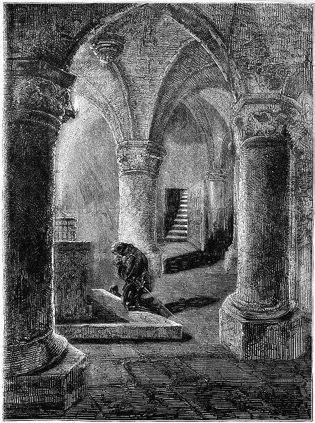 King Richard I (1157-1199) kneeling before the shrine of St Januarius