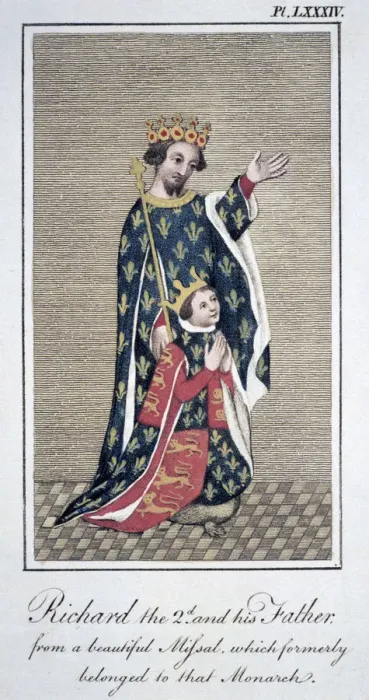 Framed Print : King Richard II with his father Edward III, (1799)