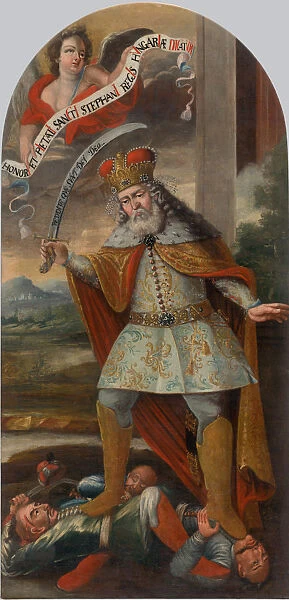 King Saint Stephen in the battle with the Turks, ca. 1718-1719. Creator: Anonymous